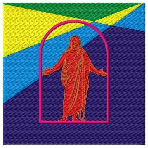 Super Sale Stained Glass Window Jesus Embroidery Design