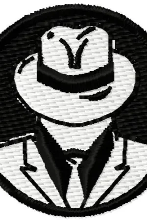 1920s Man Embroidery Design Original