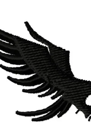 Eagle Mascot Silhouette Embroidery Design Hassle-Free Returns