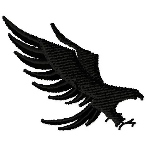 Eagle Mascot Silhouette Embroidery Design Hassle-Free Returns