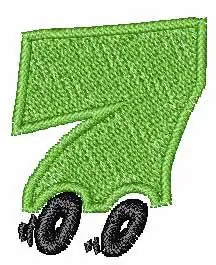 Don’t Miss Out Car Alphabet 7 Embroidery Design