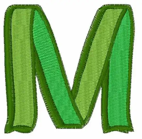 Ribbon M Embroidery Design Price Cut