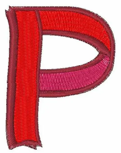 Ribbon P Embroidery Design Sale