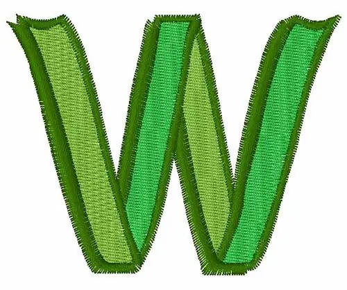 Ribbon W Embroidery Design Free Shipping