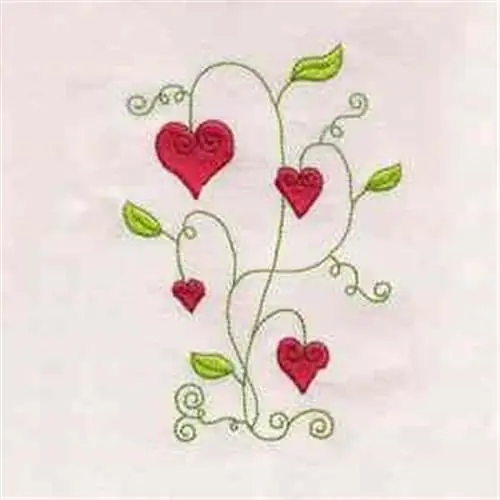 Viral Valentine Flowers Embroidery Design