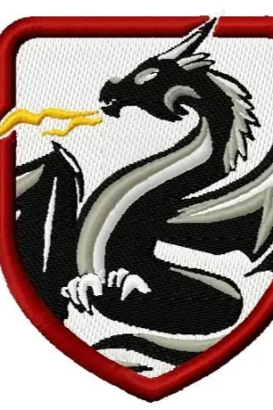 Budget Dragon Mascot Embroidery Design