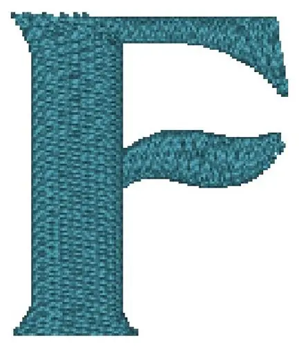 Titania Font F Embroidery Design Discount