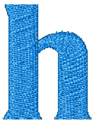 Crafted Titania Font h Embroidery Design