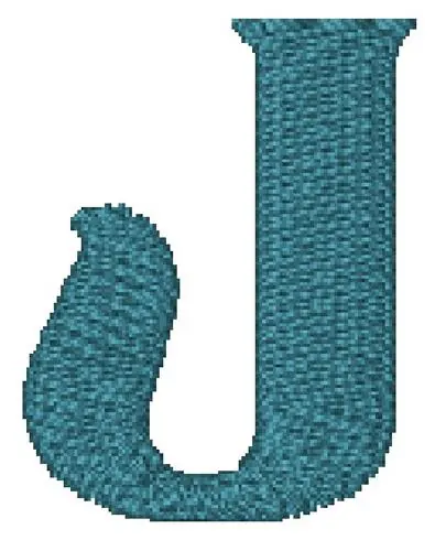 Titania Font J Embroidery Design Sale