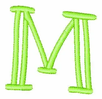 Whimsical Font M Embroidery Design Big Sale