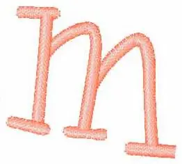 Whimsical Font m Embroidery Design Free Shipping