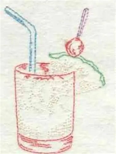 Next Day Delivery Tropical Drink Embroidery Design
