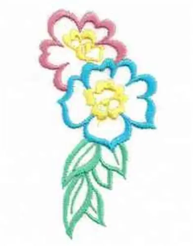 Big Sale Bloom Outline Embroidery Design