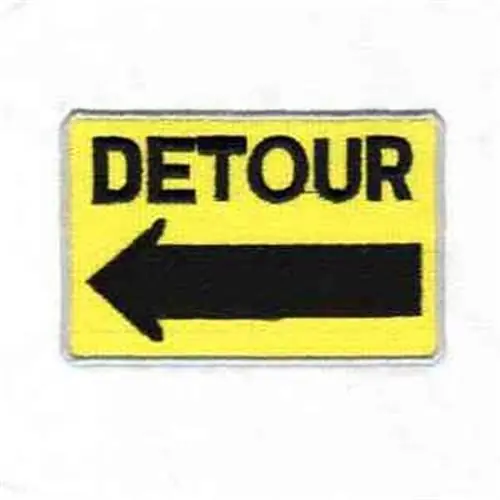 Detour Sign Embroidery Design Holiday Sale