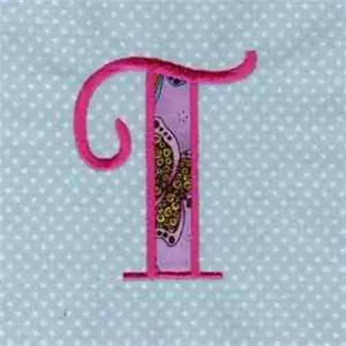 Instant Buy Applique Alphabet T Embroidery Design