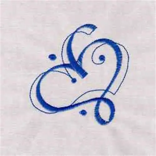 Swirly Heart Embroidery Design Price Drop