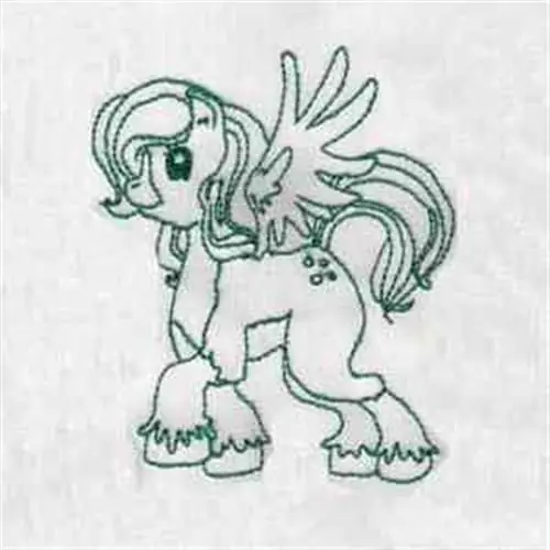 Fast Shipping Pegasus Outline Embroidery Design