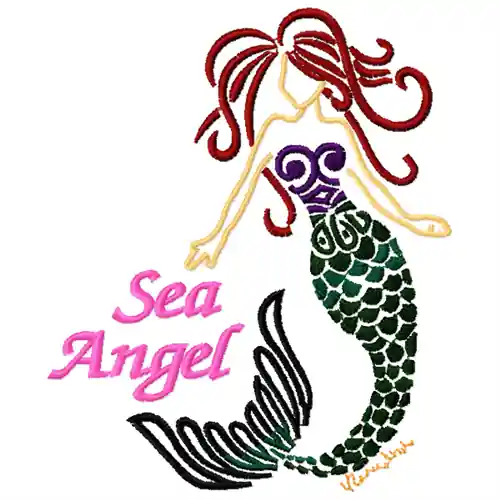 Sea Angel Embroidery Design Best Seller