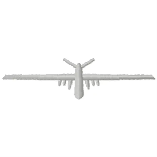 MQ9 Plane Embroidery Design Last Chance