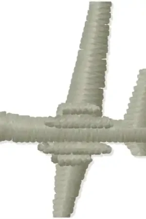 Budget MQ9 Plane Silhouette Embroidery Design