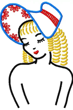 Best Price Sunbonnet Girl Outline Embroidery Design