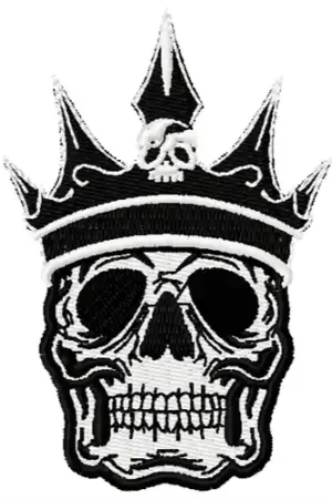 Crowned Skull Embroidery Design Super Sale