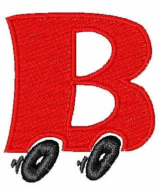 Hot Deal Car Alphabet B Embroidery Design
