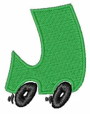 Shop Now Car Alphabet J Embroidery Design