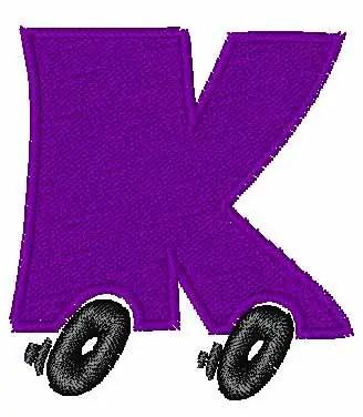 Car Alphabet K Embroidery Design Discount