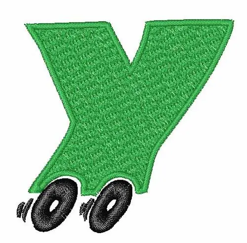Car Alphabet Y Embroidery Design Next Day Delivery