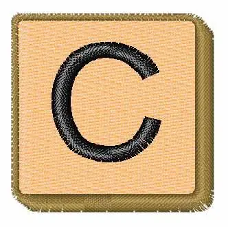 Instant Buy Scrabble Tiles C Embroidery Design