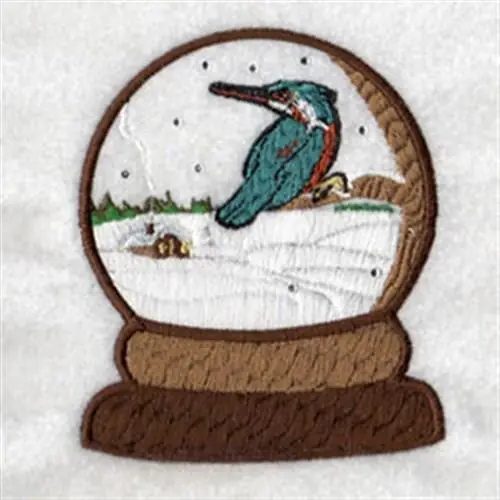 Bird Snowglobe Embroidery Design One Day Deal