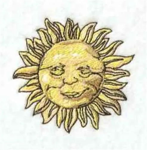 Sun Face Embroidery Design Best Choice
