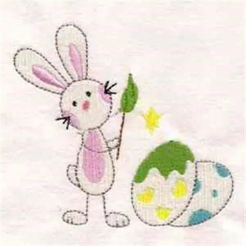 Stick Easter Bunny Embroidery Design Special Discount