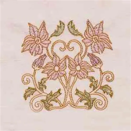 Noveau Floral Embroidery Design Limited Edition