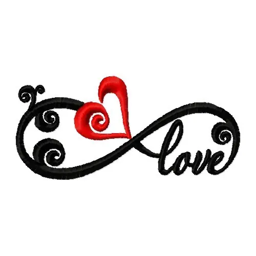 Latest Infinity Love Embroidery Design