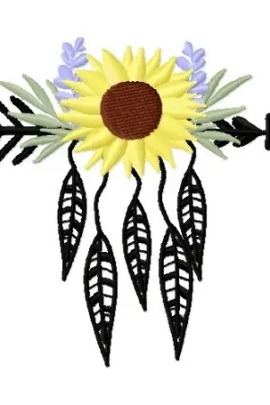 While Supplies Last Sunflower Arrow Embroidery Design