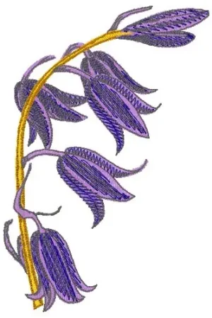 Weekend Sale Purple Flowers Embroidery Design