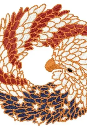 Eagle Wreath Embroidery Design Special Offer