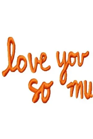 Authentic I Love You Embroidery Design