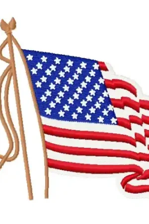 American Flag Embroidery Design Fan Favorite