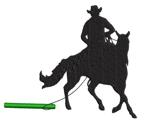 Authentic Silhouette Cowboy Embroidery Design
