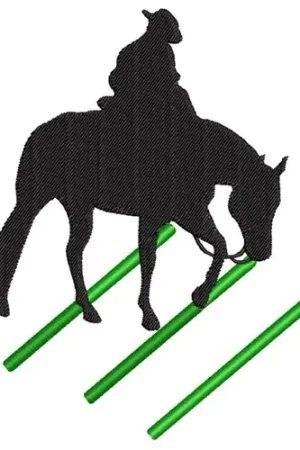 Cowboy & Horse Embroidery Design Brand New