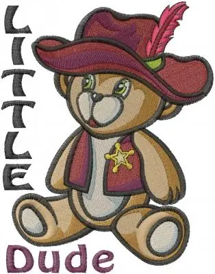 Same Day Shipping Little Dude Embroidery Design