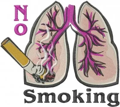 Bargain No Smoking Embroidery Design