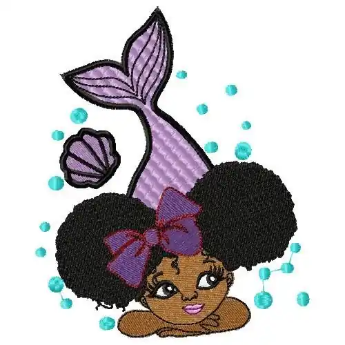 Mermaid Embroidery Design Holiday Sale