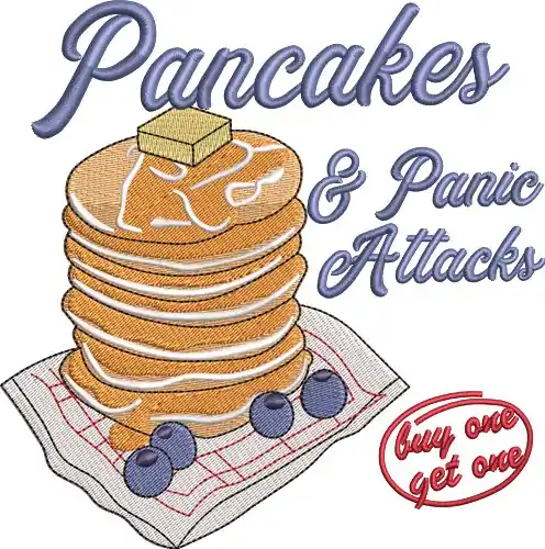 Pancakes Embroidery Design Clearance
