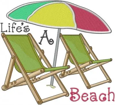 Bulk Order Lifes A Beach Embroidery Design