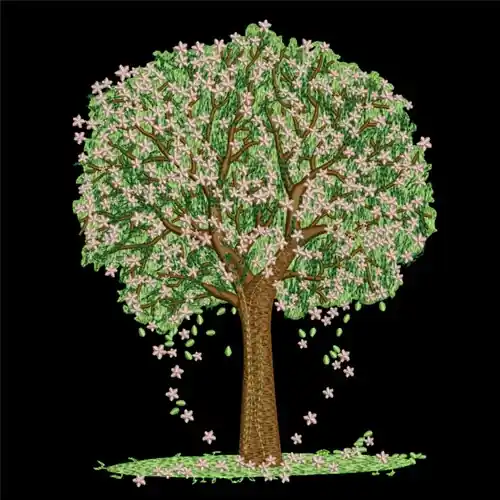 Must Have Spring Tree Flowers Embroidery Design
