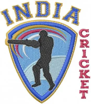 India Cricket Embroidery Design Same Day Shipping